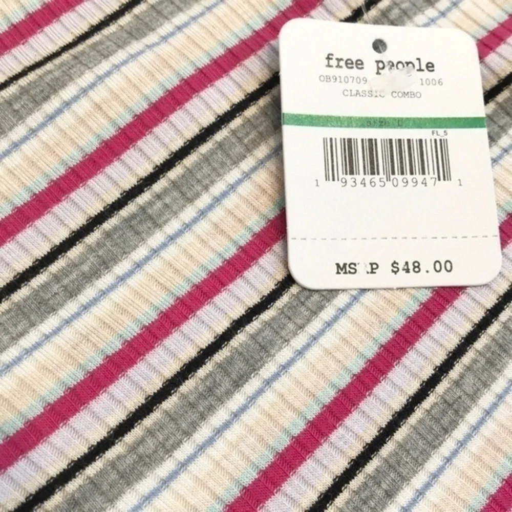 Free People Put a Stripe on It Thong Bodysuit. S, L - Picture 7 of 8